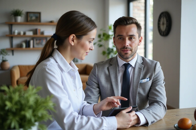 One-on-one nutrition consultation setting